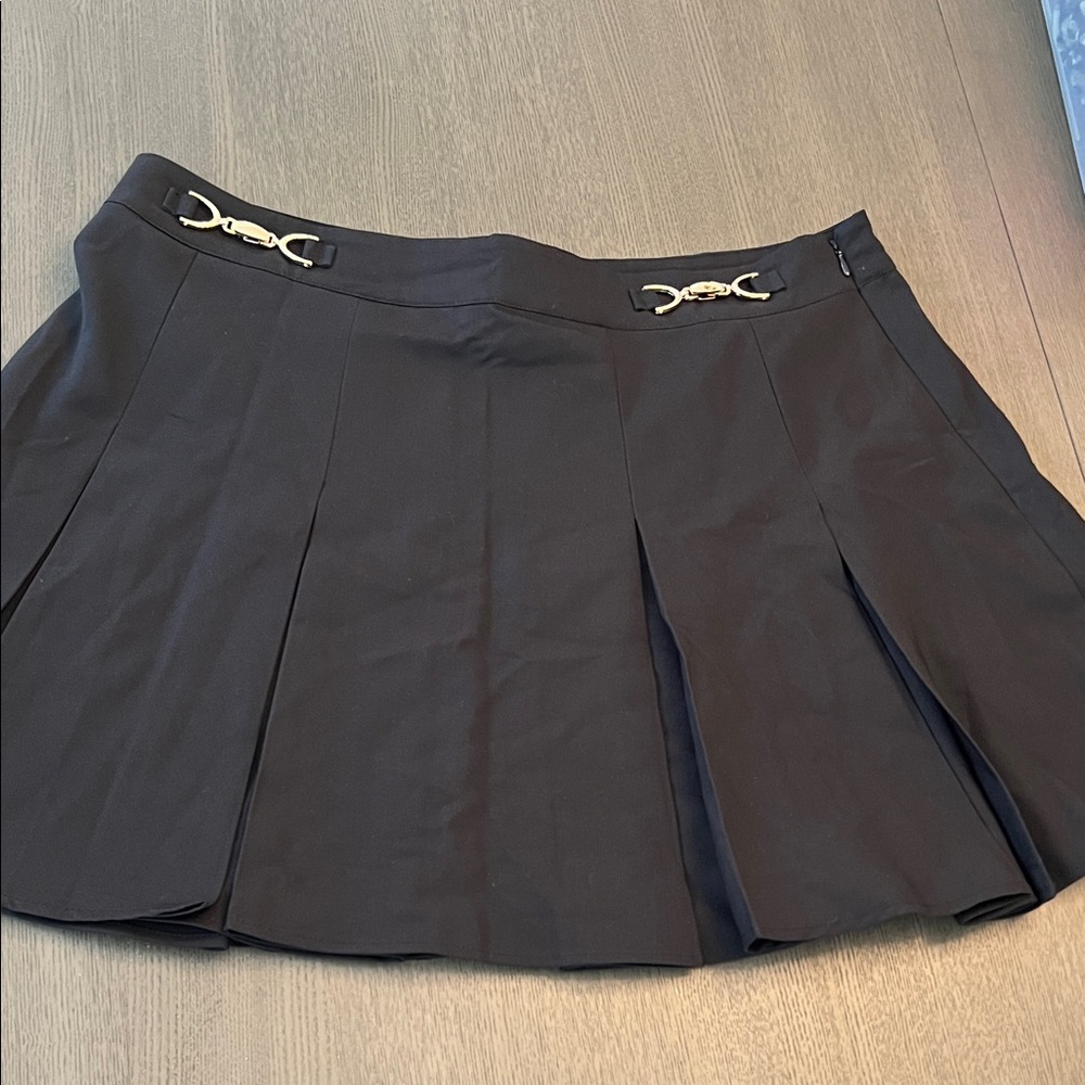H&M Black Mini Skirt with Gold Accents